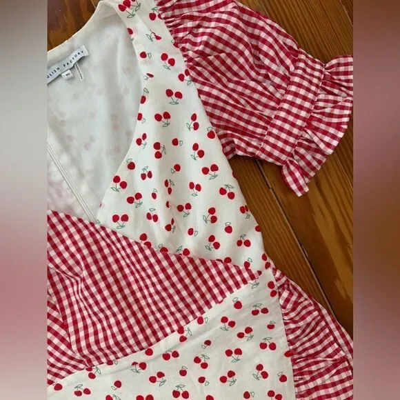 English Factory Cherry Print Dress - Picture 4 of 10